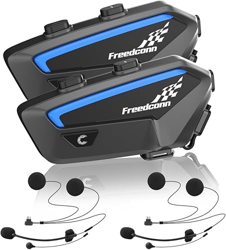 Miniatura 9 de FreedConn T-MAX - Kit de sistemas de comunicación para casco de motocicleta, auricular de intercomunicación Bluetooth, dúplex completo para 6