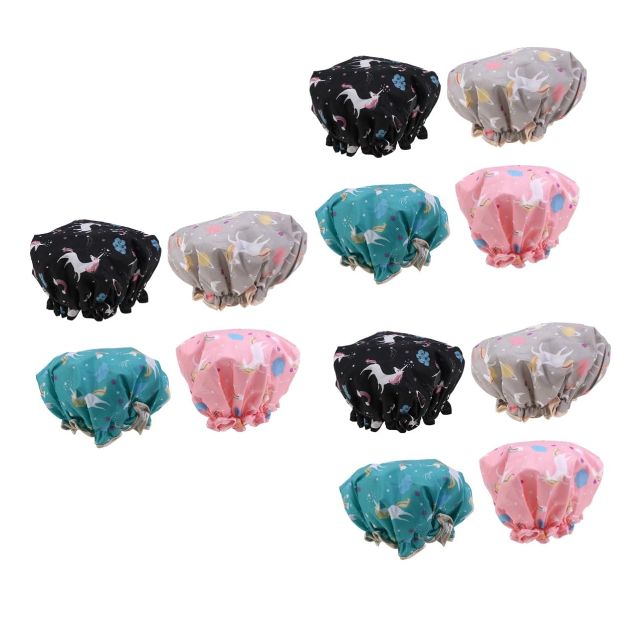 Beaupretty 12 Piezas Gorro De Ducha Gorro De Baño Mujer Gorro Elástico A Prueba De Polvo De Las Mujeres