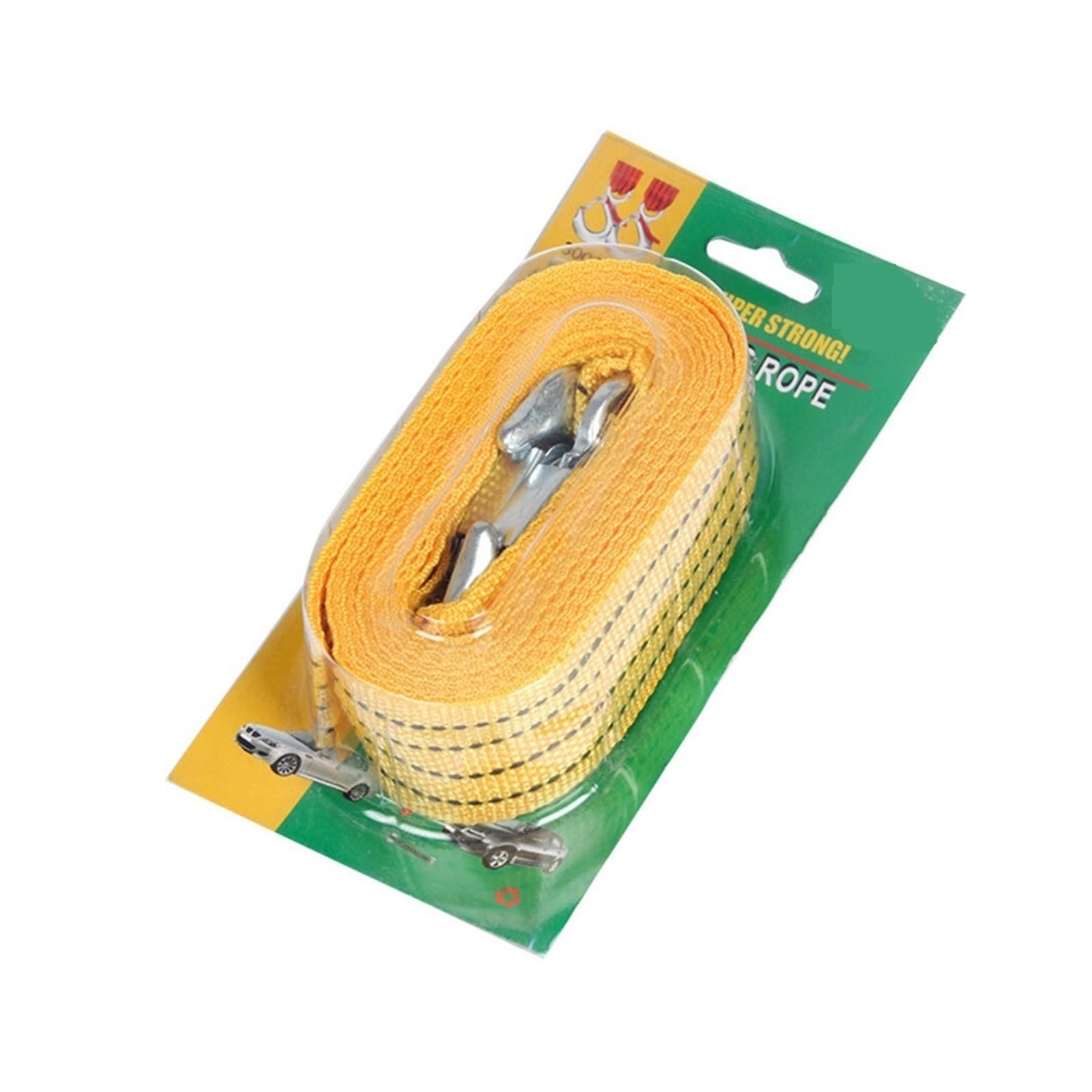 400CM Heavy Duty 3 Ton Samochód Kabel Holowniczy Holowanie Ciągnąć Linę Pasek Haki Van Road Recovery Ratowniczy Akcesoria Narzędziowe Solidna I Niezawodna