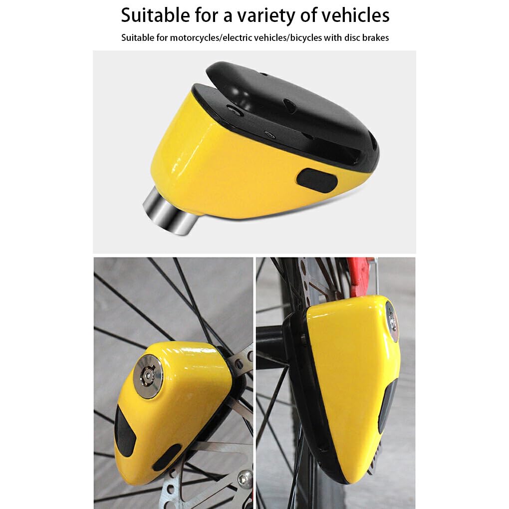 Biciclette Blocco freno a disco Sicurezza impermeabile Bici Riutilizzabile Parcheggio Scooter elettrico Allarme di sicurezza Accessorio con chiavi