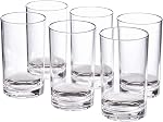6 Pcs Highball Drinking Glasses, 7 oz Lead-Free Water Glasses Clear Glassware Sets Tall Drink Glasses for Mojito Juice Milk and Mixed Drinks, Bar Cocktail Glass Cups