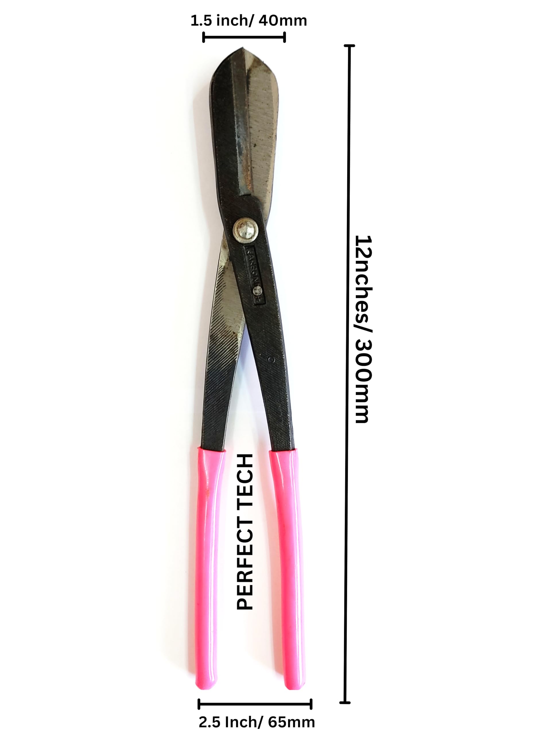 PERFECT TECH 12 Inch Tin Snip Cutter Katiya | Hand Tools Set | Wire & Metal Cutter | Cutting Snippers | Snip Sheet | Tempered Iron Cutting Pliers | Scissor Cable | Steel Treated Blade 3