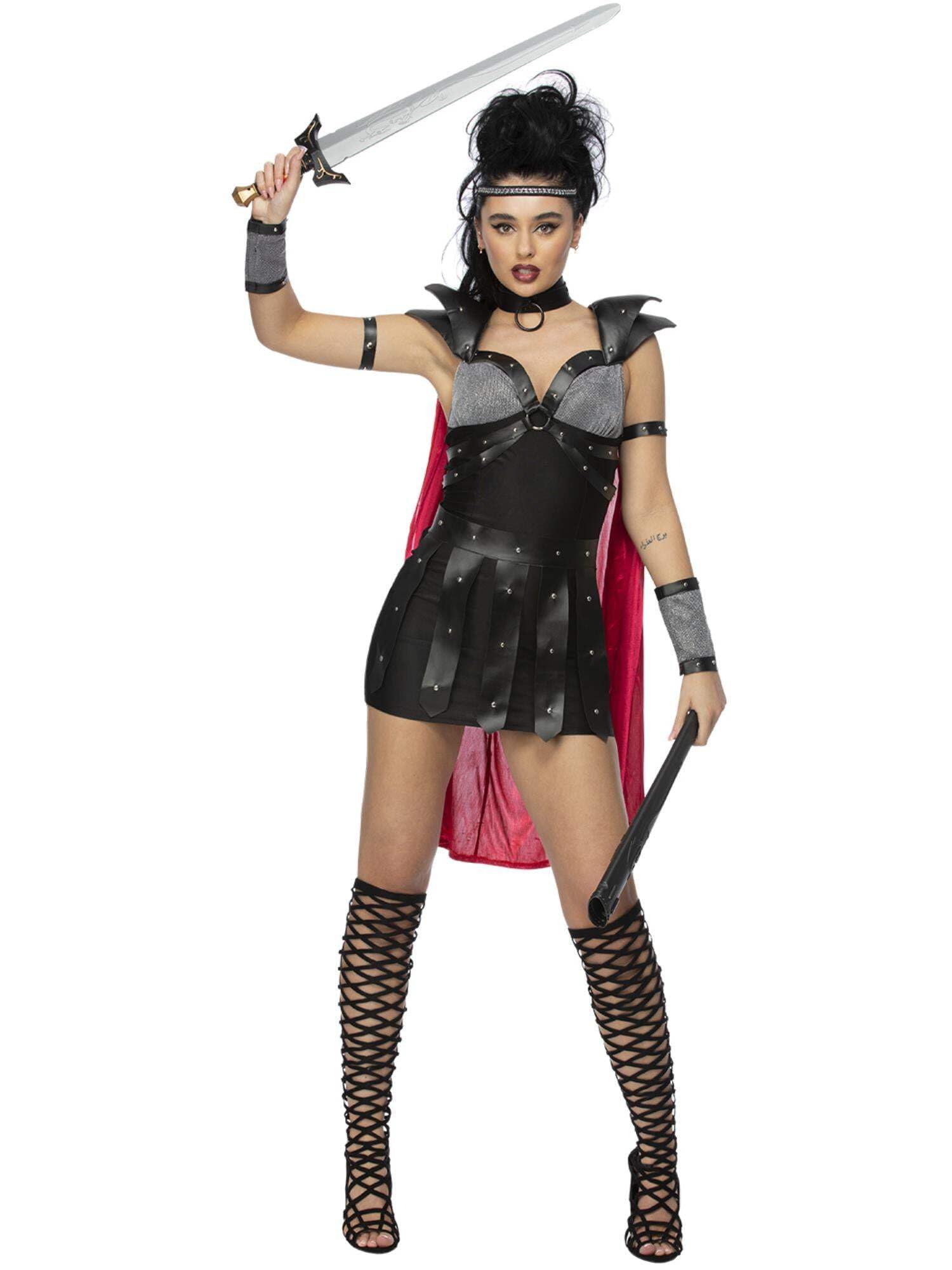 Smiffy's Fever Gladiator Costume M 12-14 Black