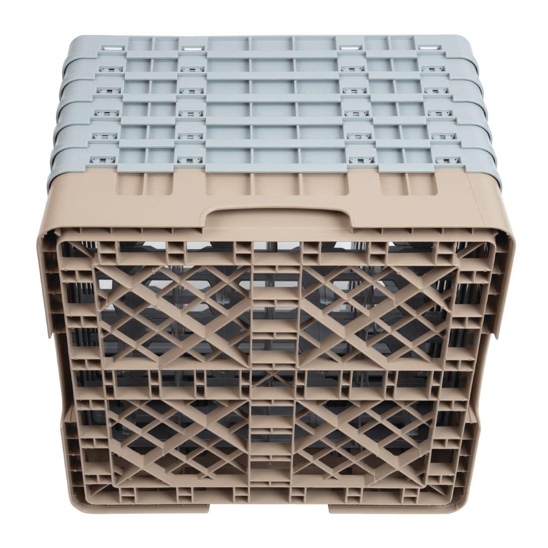 Cambro Cesta para el Lavado y almacenaje de Copas y Vasos de 16 Compartimentos/6 alturas-10,9 cm Ø alt. máx. 29,9 cm, Polipropileno, Beige