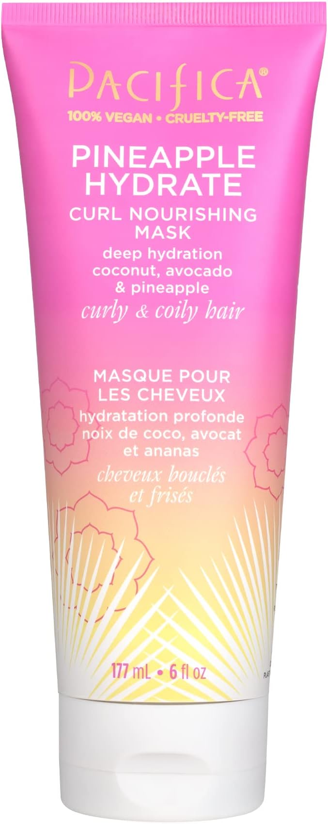 Pacifica Beauty Pineapple Hydrate Curl Nourishing Hair Mask, 6 Fluid Ounce