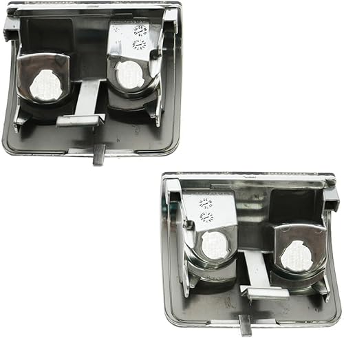 Miniatura 2 de Espejo de remolque Luz de señal de giro Lente LH Ahumado RH Par Set para 99-12 Ford Truck