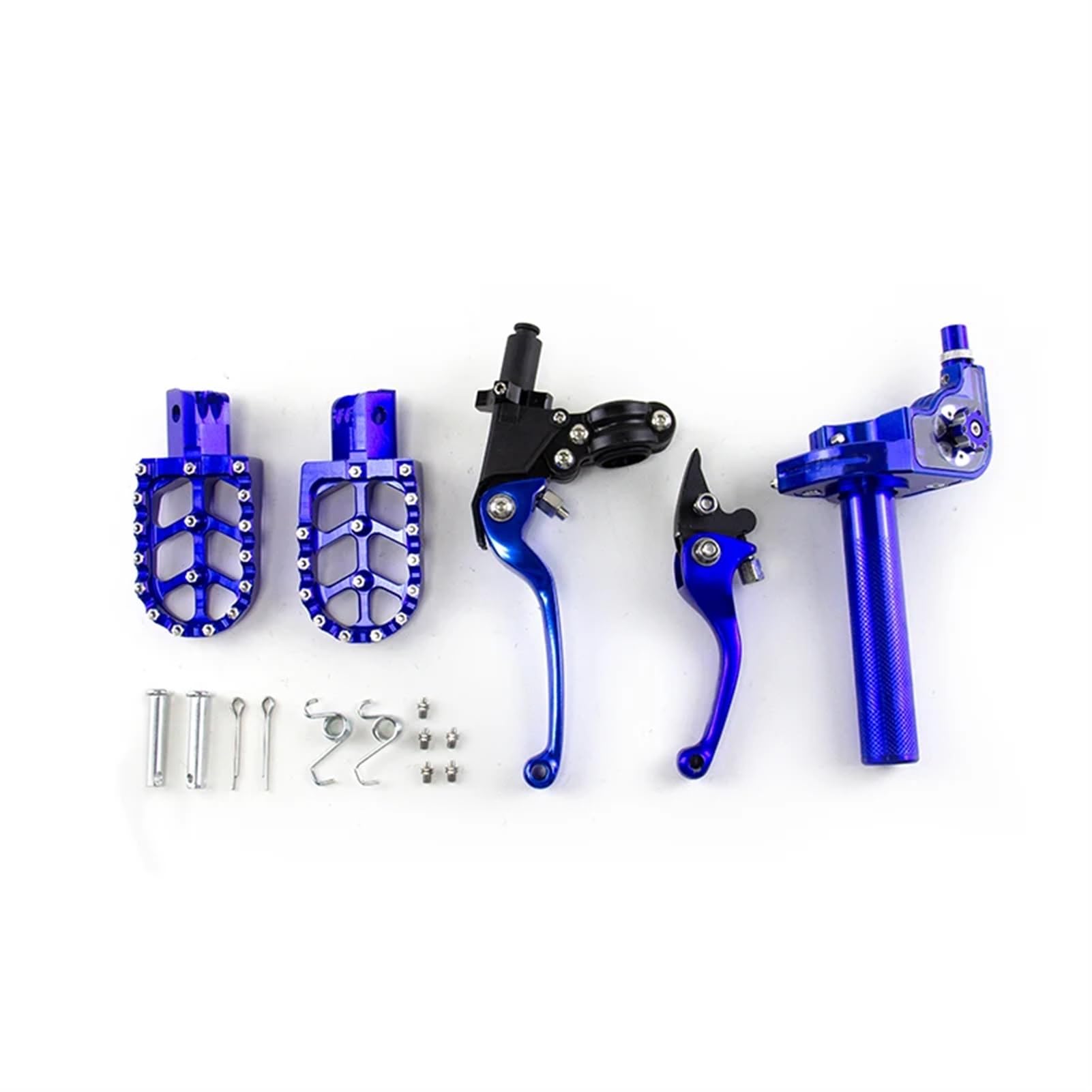 for Moto Fuoristrada 22mm Acceleratore da Corsa Manopole acceleratore Manubrio Pedane Pedali Pioli Frizione Maniglia del Freno Leva del Tamburo(Black)