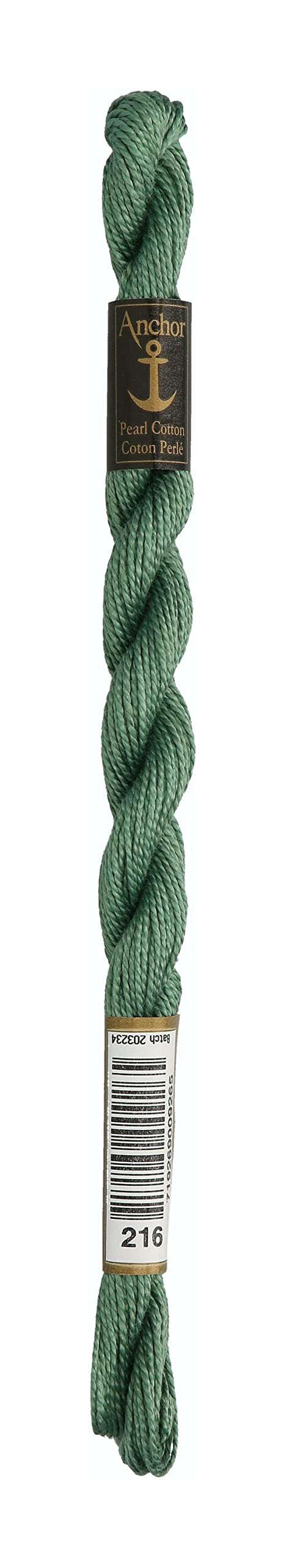 Anchor Embroidery Thread 100% Cotton Hay Green Thickness 5 21m
