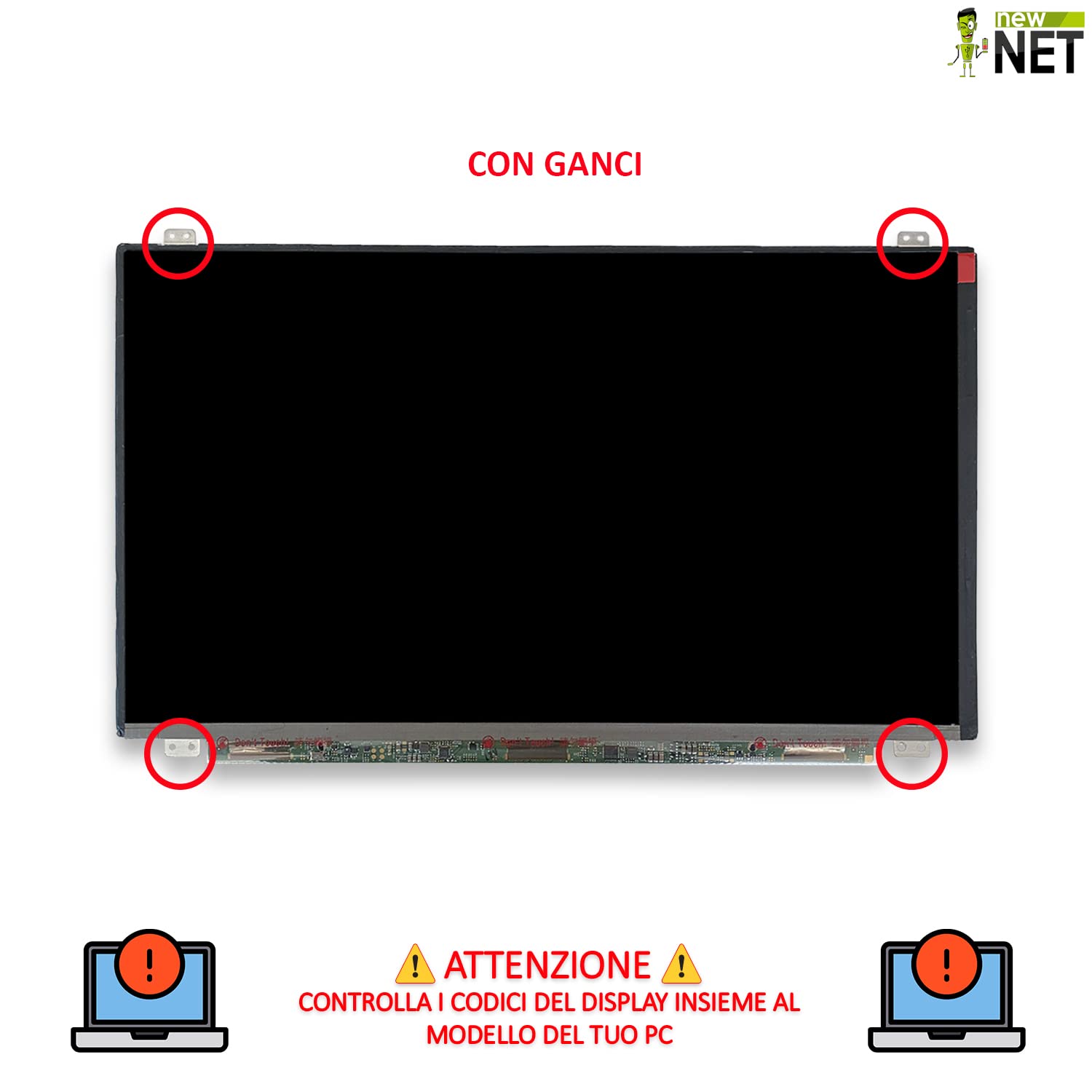 Schermo LCD 15.6 Pollici HD 1366×768 40 Pin – Compatibile Con HP 15-G218AU, G219AU, G219NL E Molti Altri Modelli