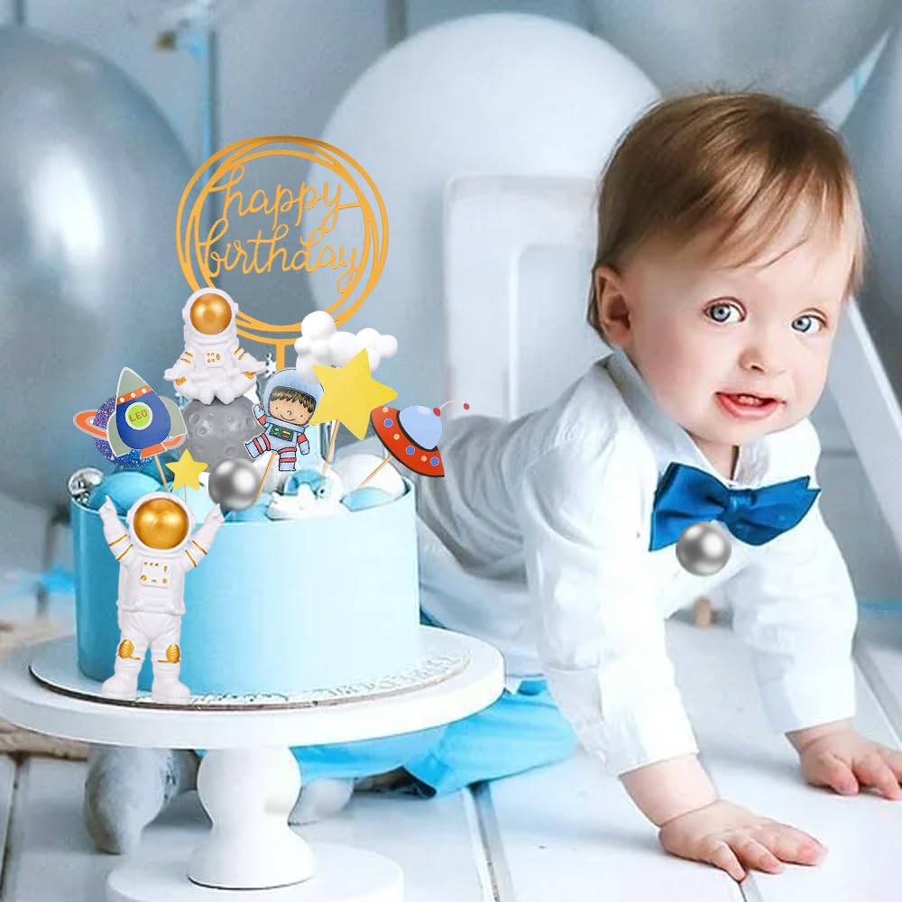 Yuqilin Weltraum Tortendeko 29-teilig - Astronaut Rakete Planeten Für Kindergeburtstage