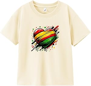 Juneteenth Shirt for Kids Boys Girls, Afro Boy Girl African American History Shirts 1865 Tee, 3T-8T