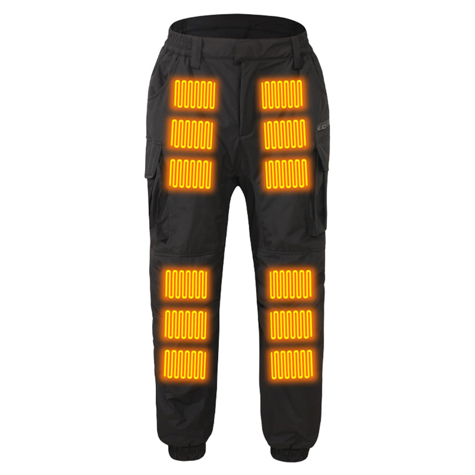 Pantalon chauffant imperméable pour homme avec 18 zones chauffantes rechargeable par USB et plusieurs poches pour le voyage