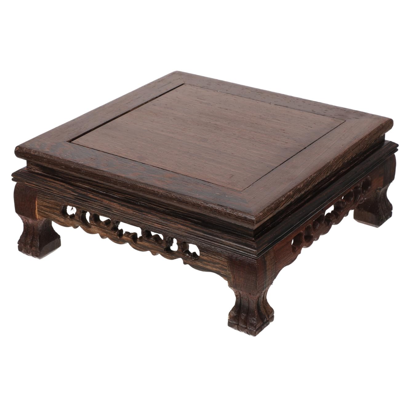Cabilock Decoración De Mesa Pedestal de Madera Rectangular Decorativo hogar Pedestal de Madera múltiple jarrón de usos múltiples Florero De Madera
