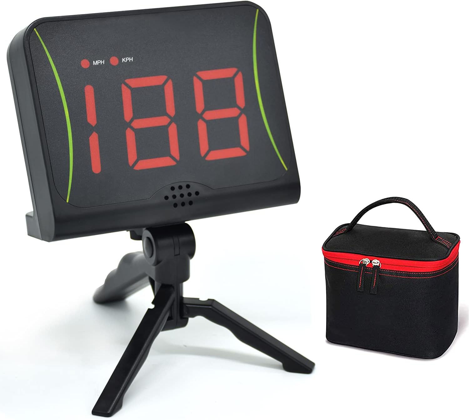 Velocity Speed Radar, Hands-Free Sports Sensor, Pitching/Swinging/Shooting Speed Gun with MPH/KPH Measurement
