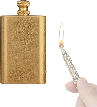 Vintage Kerosene Lighter, Portable Match Lighter, Pull-Out Ignition, refillable Fuel, Suitable for Collection Decoration Kerosene not IncludedA