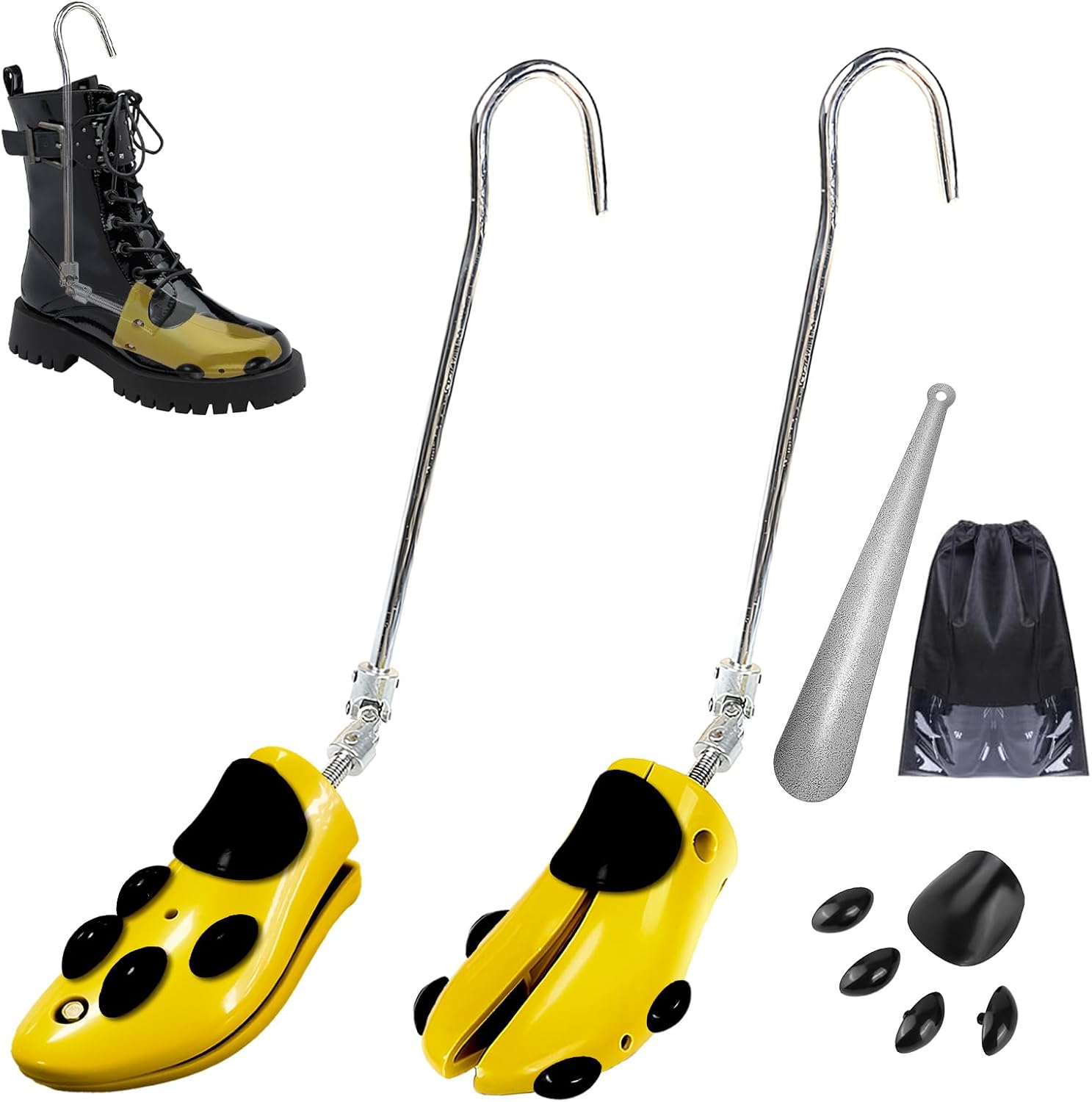 JJDPARTS Boot Stretchers for Cowboy Boots, Adjustable Boot Stretcher Women Men Wide Feet, High Instep & Wide Toe Box, Men’s Size 8-13, Women’s Size 9-14