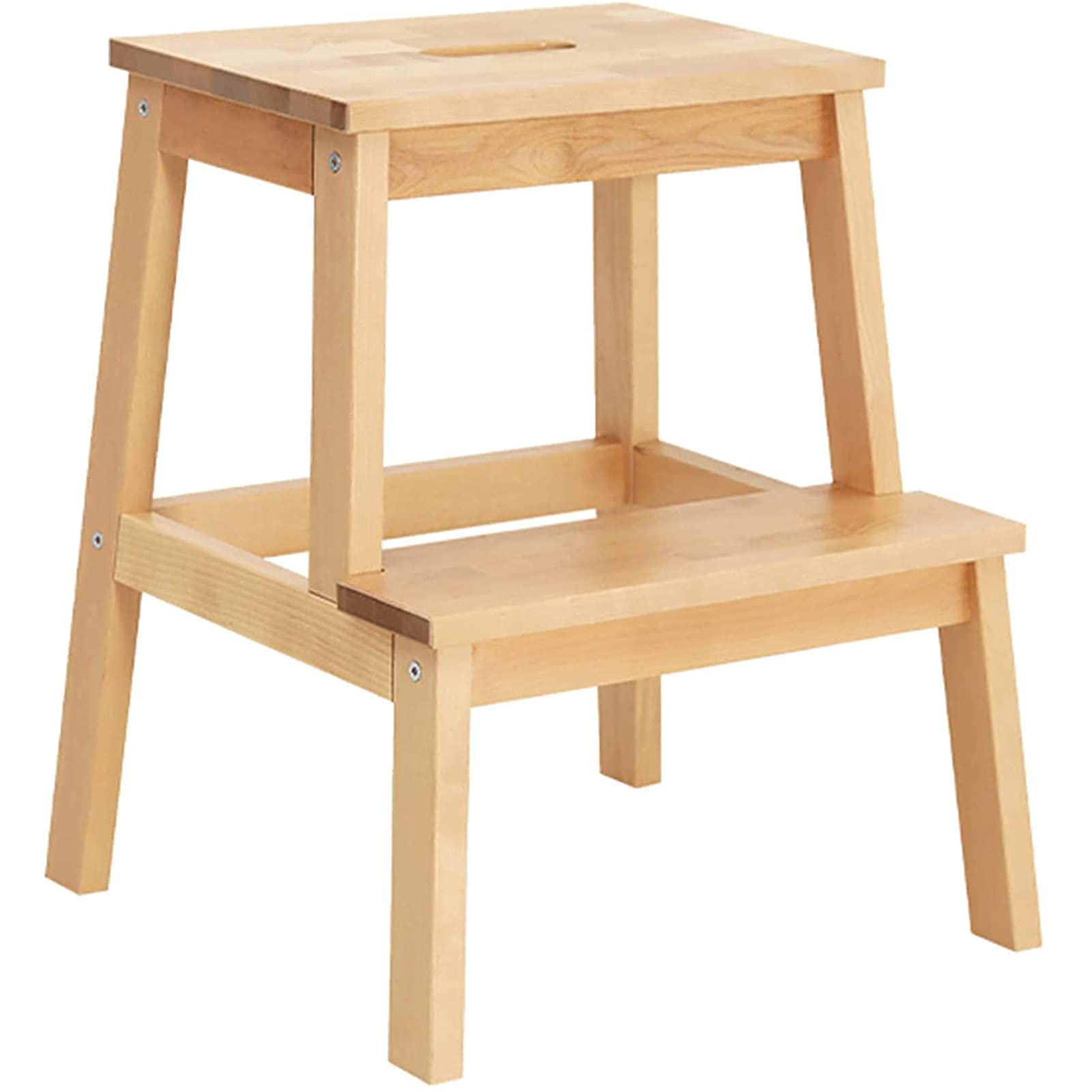 Escalera de madera plegable y banco de zapatos para cocina