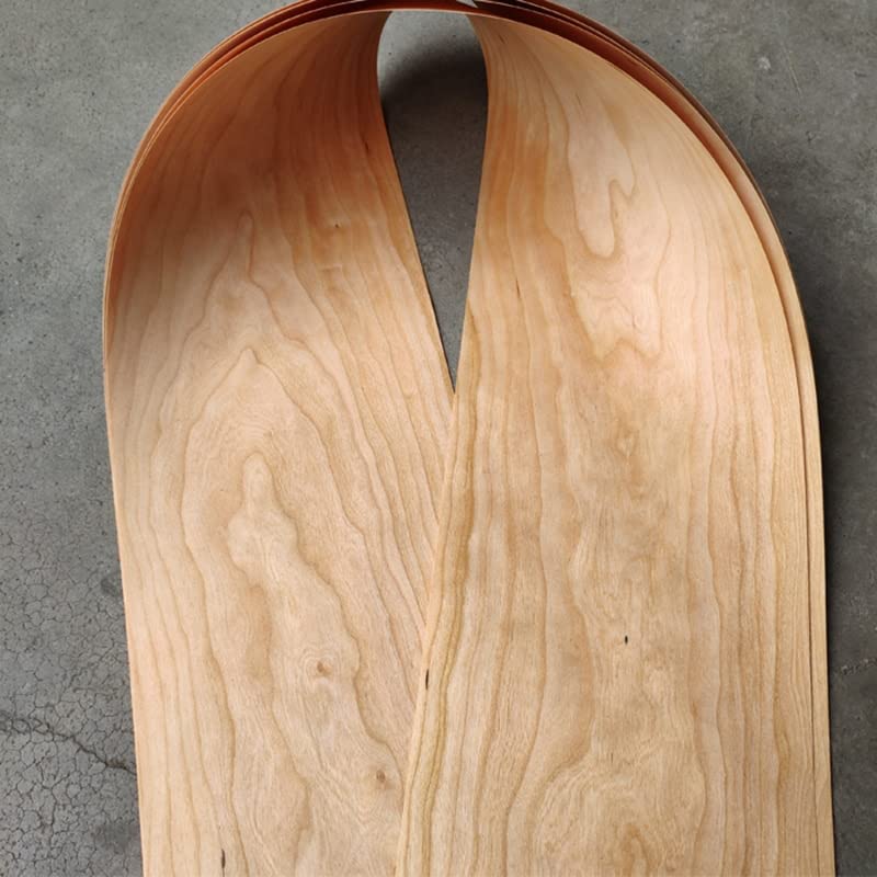 LUFAA Cerezo Americano Natural Prunus serotina Chapa Delgada Altavoz renovación de Chapa Hecha a Mano DIY Panel Decorativo de Madera Maciza 1 Rollo (Wood Thickness : 0.18mm)