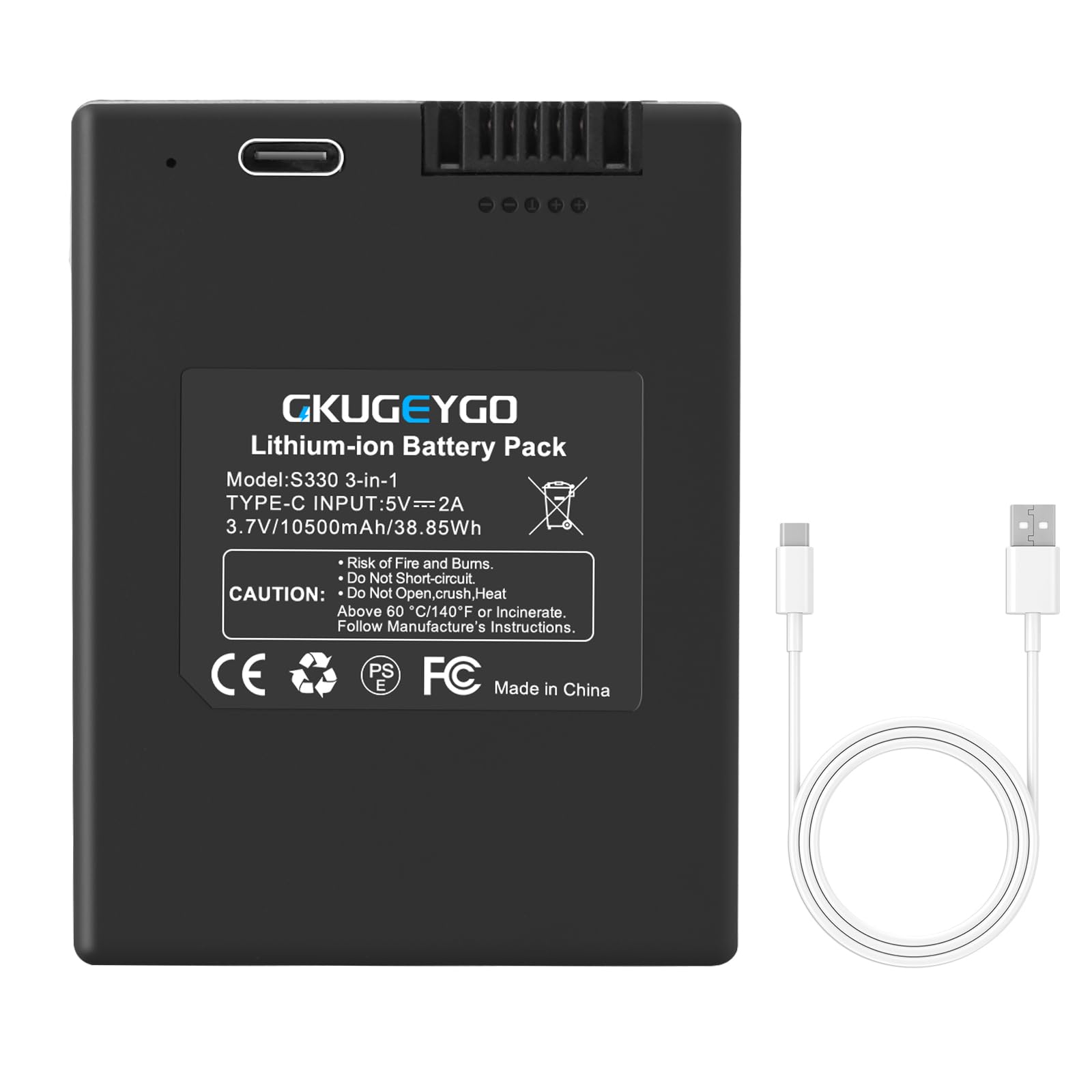 GKUGEYGO Security Rechargeable Battery for eufy S330 S230 S220 E330 Video Smart Lock 3-in-1 and Smart Drop, 10500mAh Li-ion Replacement Battery Compatible with eufy S330