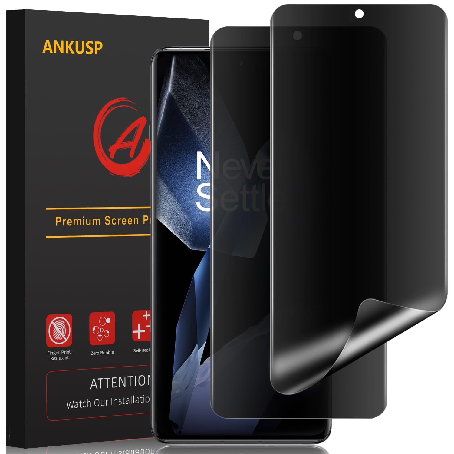 Photo 1 of [2 Pack] for OnePlus 13 Privacy Screen Protector [Like Original Fingerprint Unlock], Anti-Spy Private OnePlus 13 TPU Film [Not Glass], Case Friendly, Scratch-Resistant, Sensitive Touch