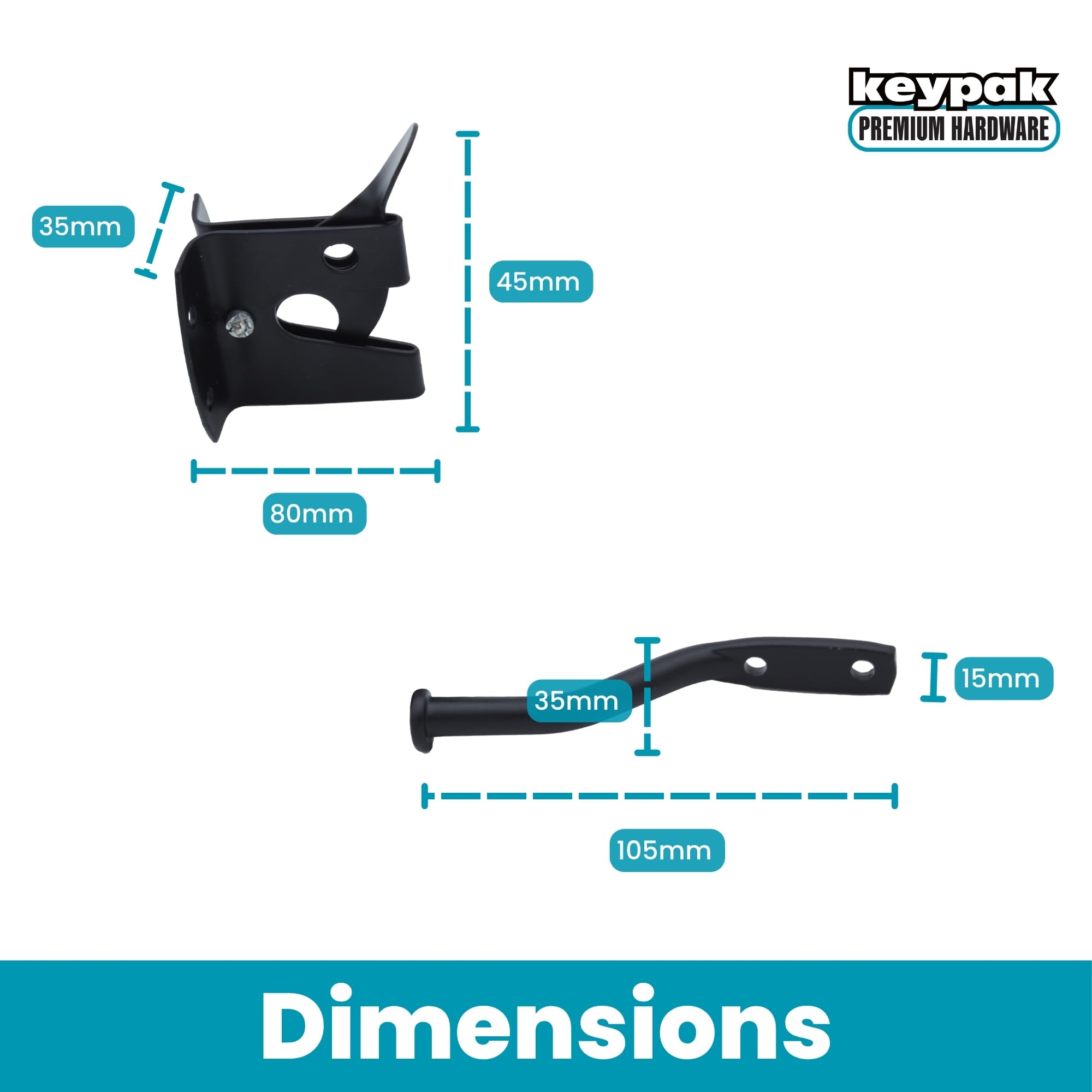 Keypak Auto Gate Latch/Catch, Self Closing Security Hardware Set with Weather Resistant Finish for Wooden Gates, Barn & Shed Doors - Black Powdered - Image 2