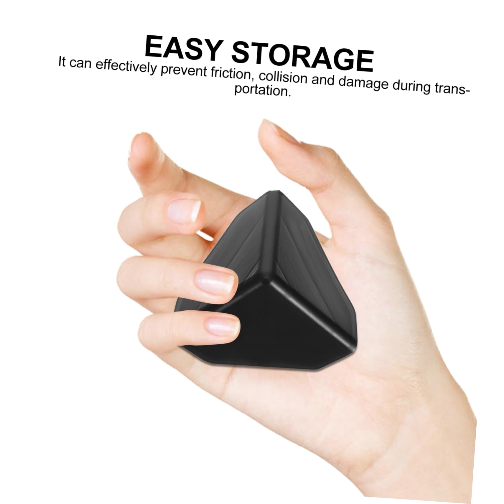 Protector Esquinas Bebes para Protección en Embalaje y Almacenamiento 100 Piezas de Plástico Negro Reutilizables para Muebles y Escritorios