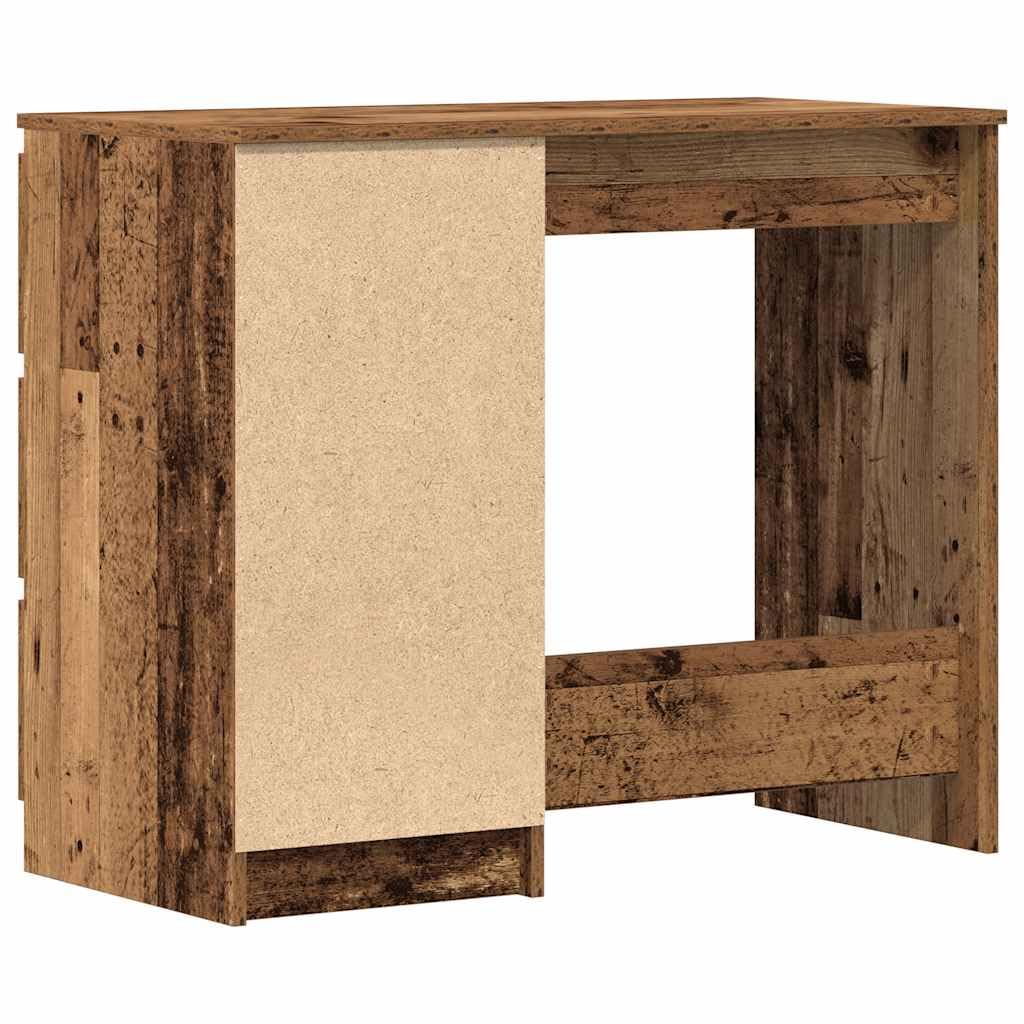 vidaXL Bureau vieux bois 90x45x76 cm bois d'ingénierie, bureau d'ordinateur, bureau d’écriture, mobilier de bureau à domicile, bureau d'étude