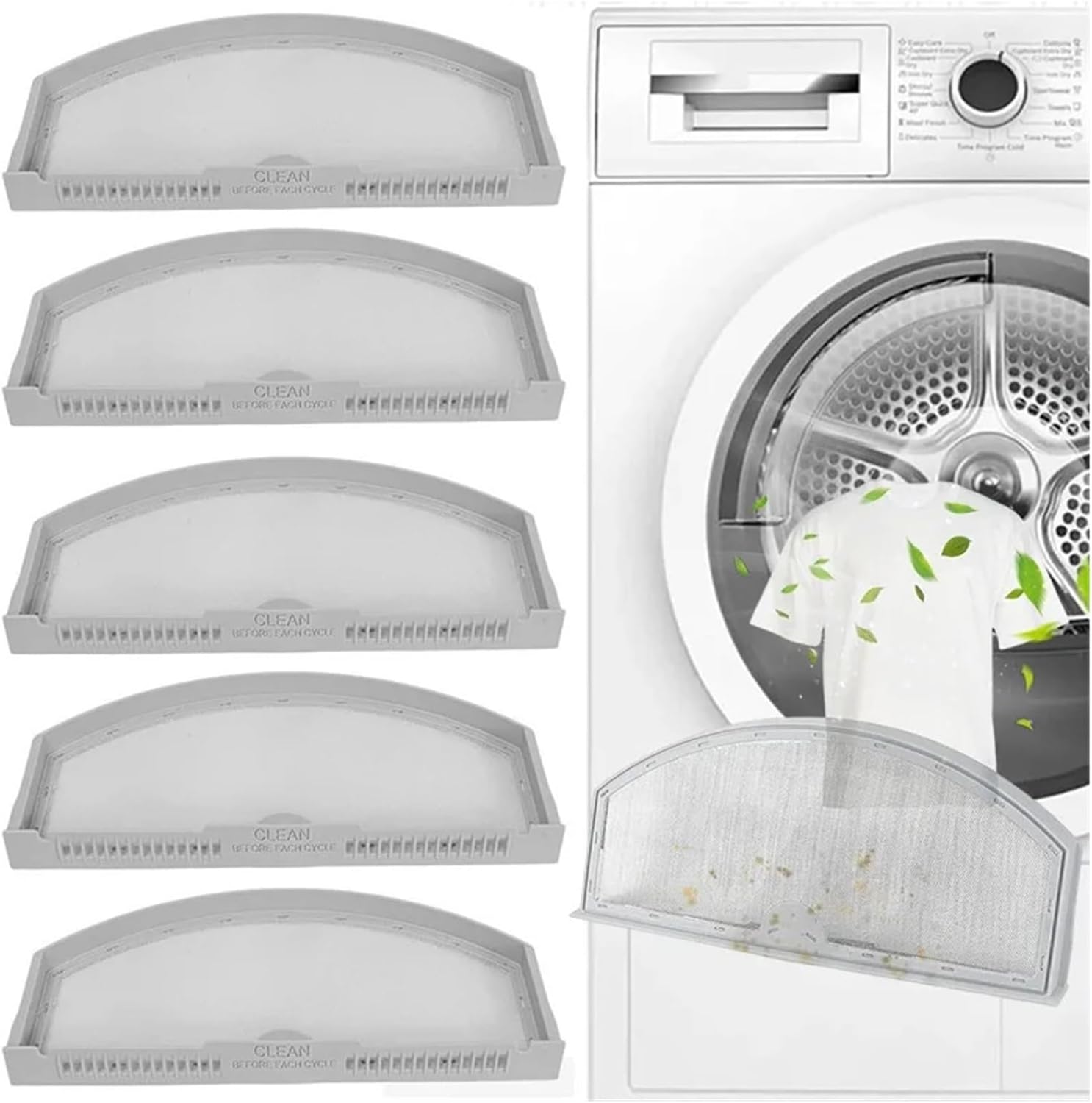 Dryer Lint Filter Screen | Compatible With GE Hotpoint Dryer GTD75ECSL0WS GTX42GASJ0WW GTD42GASJ2WW, Replaces 4476390 AP6031713 PS11763056 EAP11763056