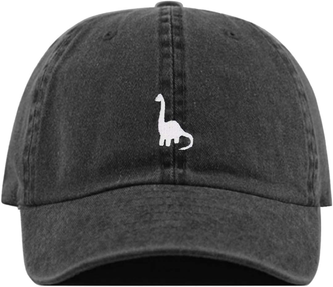 Brachiosaurus Baseball Hat, Embroidered Dad Cap, Unstructured Soft Cotton, Adjustable Strap Back (Multiple Colors)