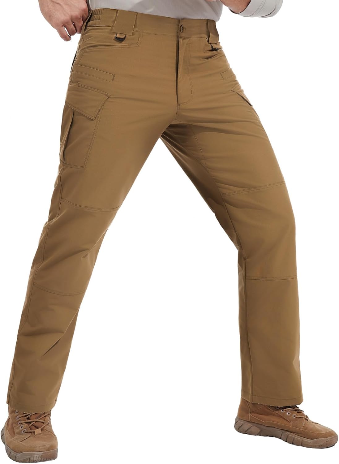 Men’s Ripstop Tactical Pants Stretch Water Resistant Cargo Work Military EDC Hiking Pants