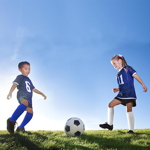 Miniatura 7 de ELUTONG Calcetines de fútbol para jóvenes, niños y adultos, 3 pares de calcetines deportivos de fútbol alto hasta la rodilla
