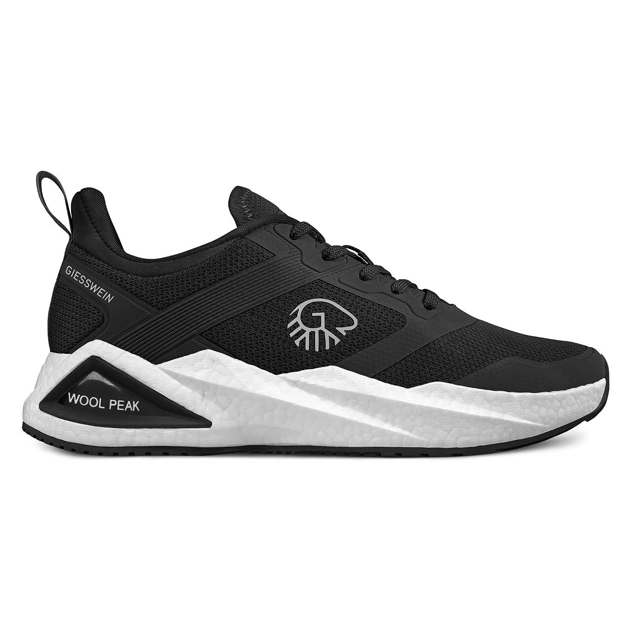 Giesswein Wool Peak Men - Energierückgewinnender Merino Laufschuh Herren | Extra leichte Hochleistungs-Sportschuhe aus atmungsaktiver Merinowolle – Outdoor Sneaker für Training, Fitness & Alltag