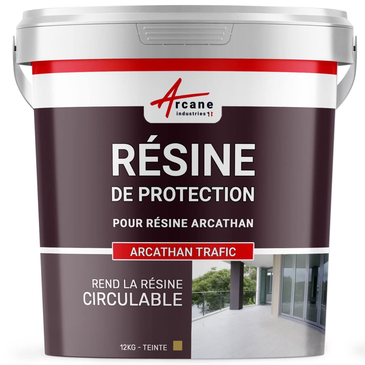 Résine Finition Circulable pour Étanchéité Toiture 12 kg Beige Proche