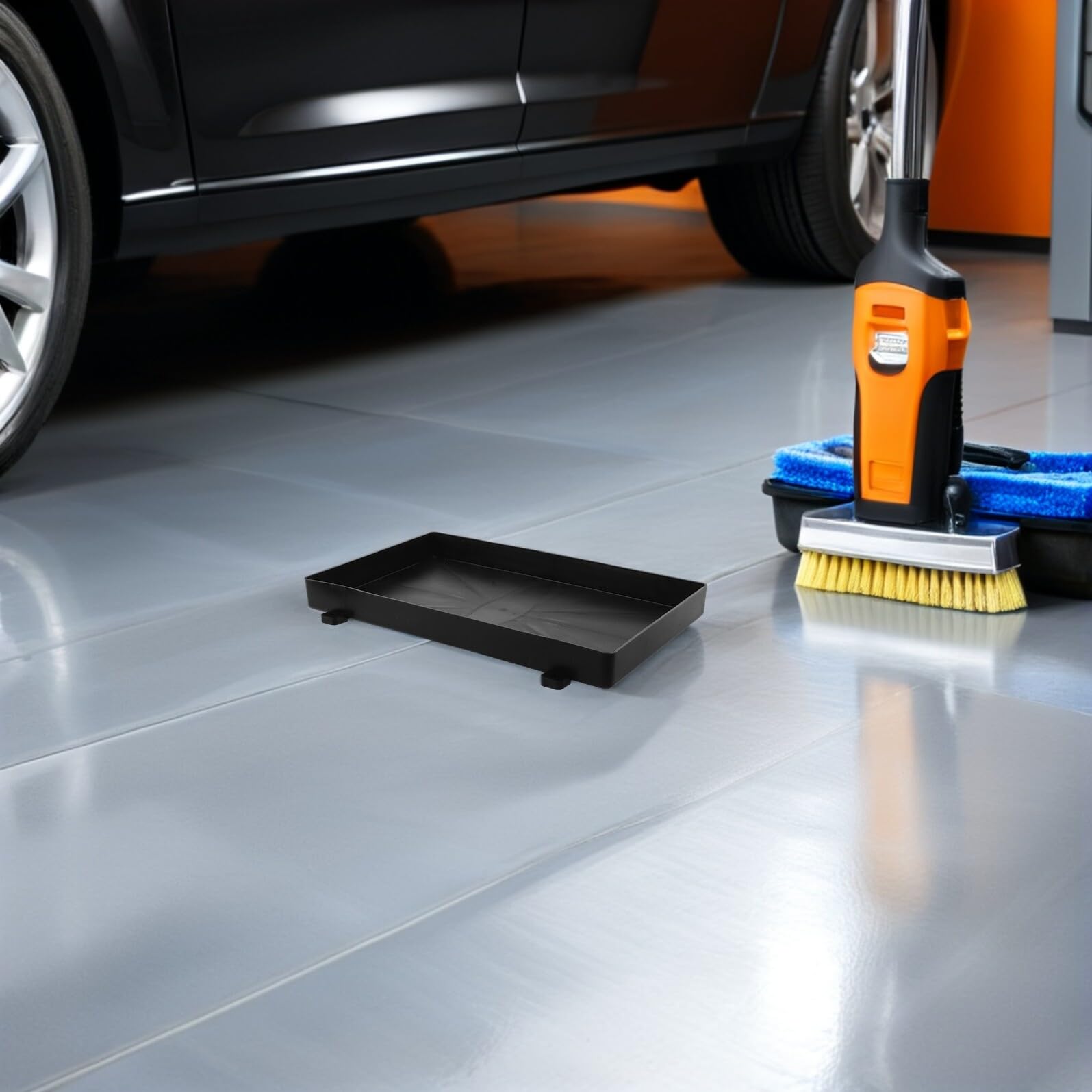 Verstellbare Batteriehalterung mit Gurt für Boote und Fahrzeuge Schwarz