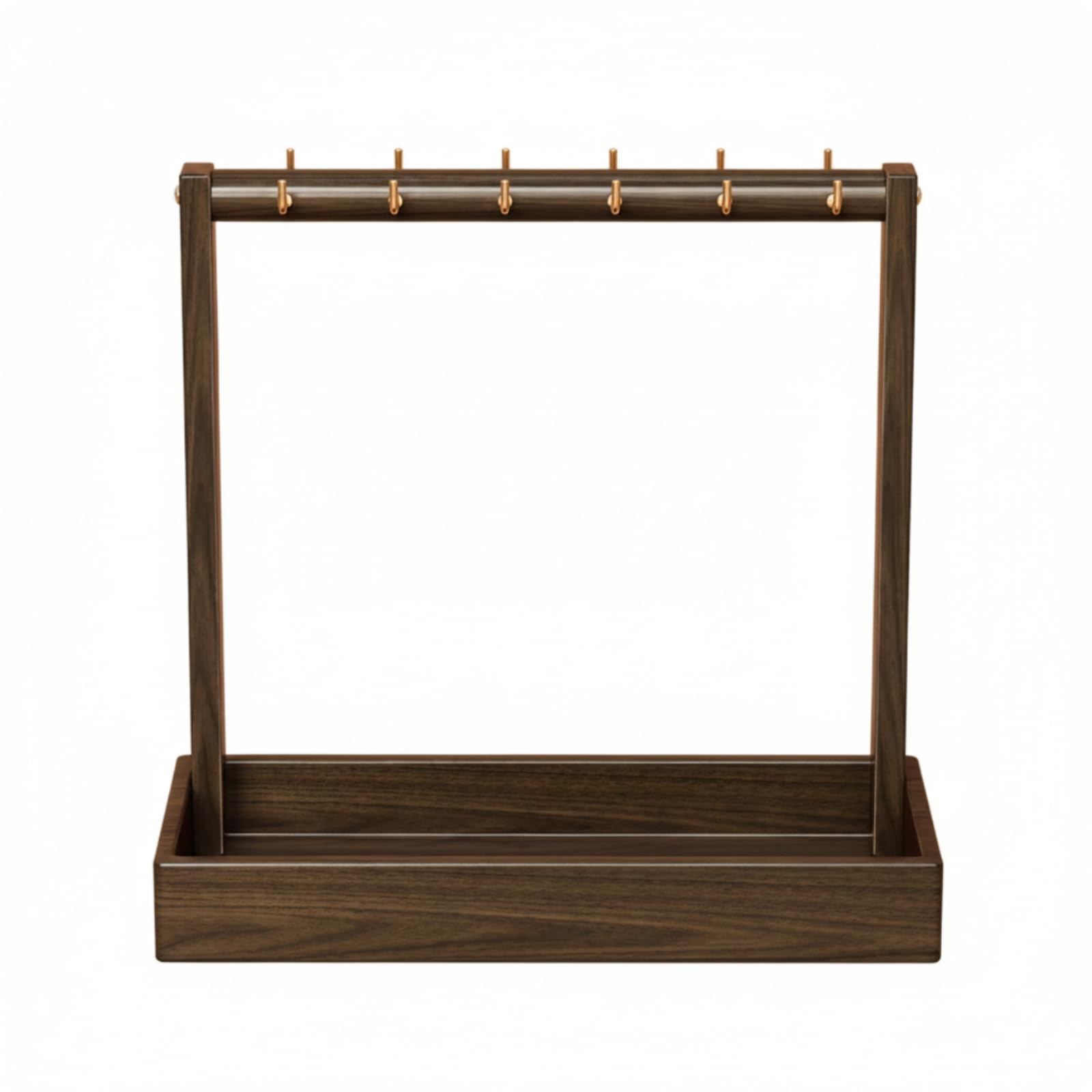 Rack Organizador Madera con Ganchos Compacto Organizador Entrada con 12 Ganchos Práctico Repisa Organizadora para Dormitorio, Con, Sin Fieltro