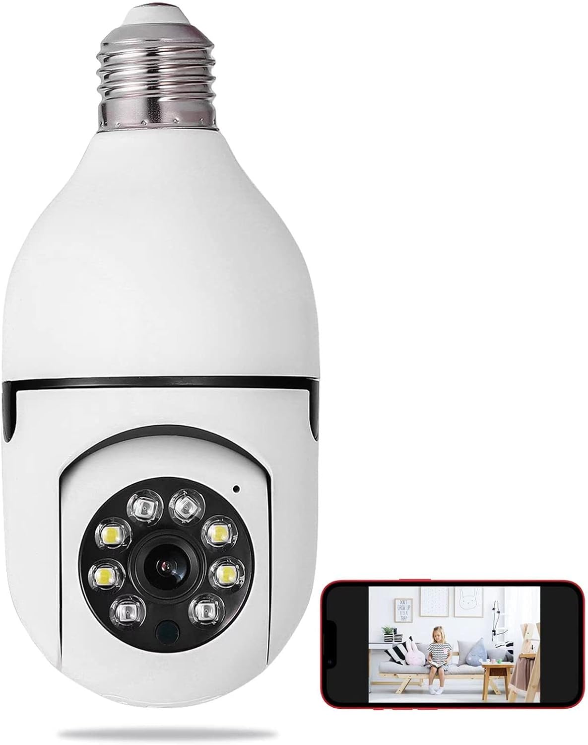 EagleEye Wireless WiFi Light Bulb Camera Security Camera,Dome Surveillance HD Night
