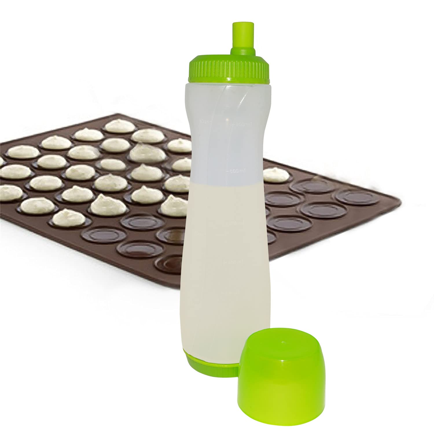 ALDKitchenBatter Dispenser | Easy-Squeeze Plastic Bottle | Drip-Free Nozzle | Waffles, Pancakes, Crepes (700 ml)