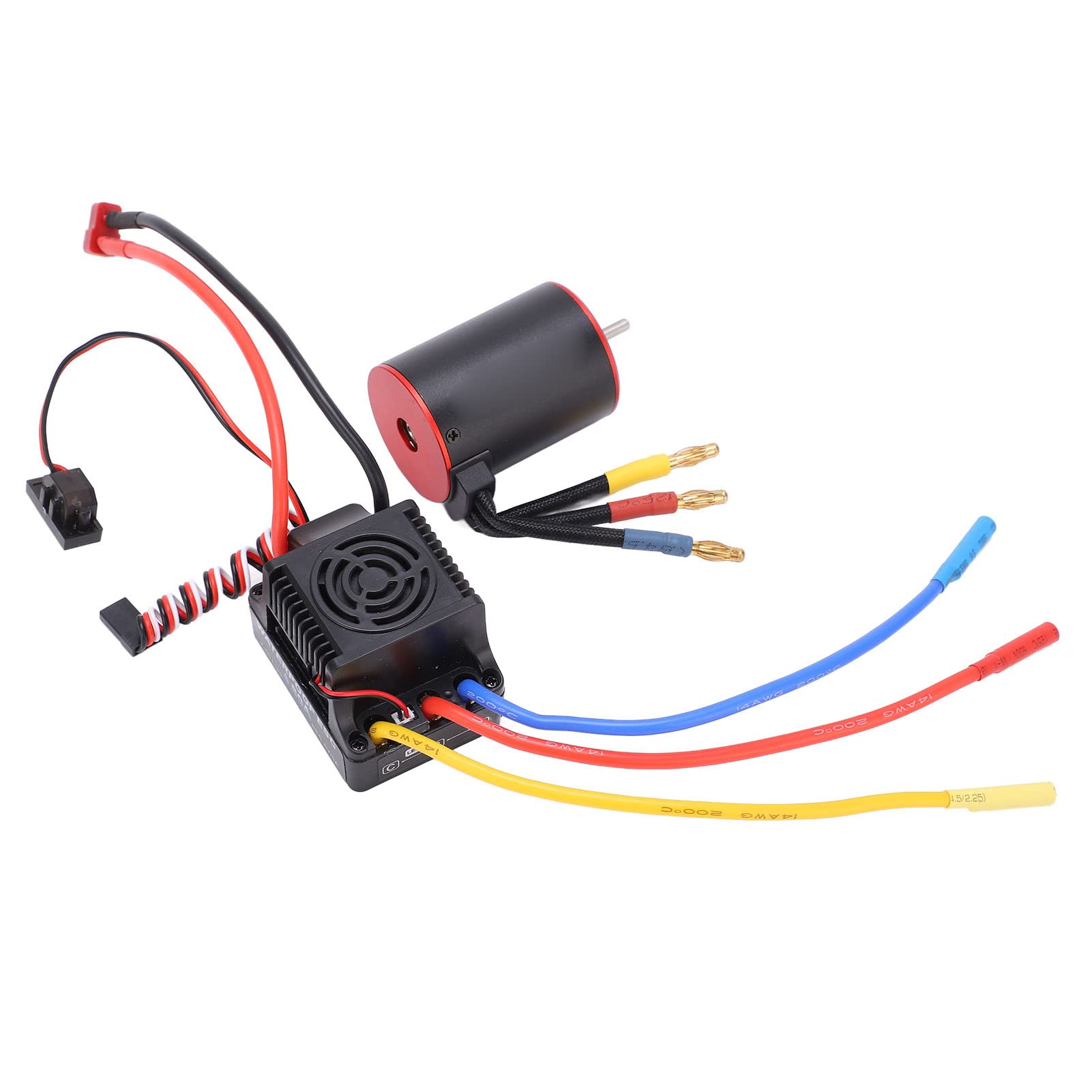 Motor sin escobillas de 3650 4300 KV con regulador electrónico de velocidad de 80 A, conjunto combinado de regulador electrónico de velocidad sin escobillas e impermeable para