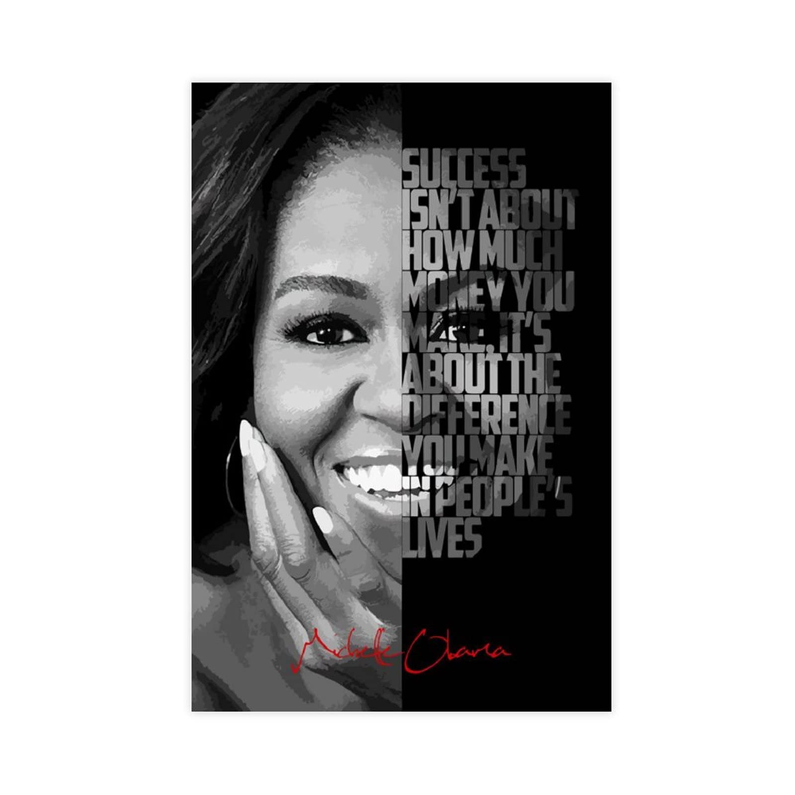 Michelle Obama Celebrity Quotes Modern Retro Decoration 1 Canvas Poster Bedroom Decor Sports Landscape Office Room Decor Gift Unframe:16x24inch(40x60cm)