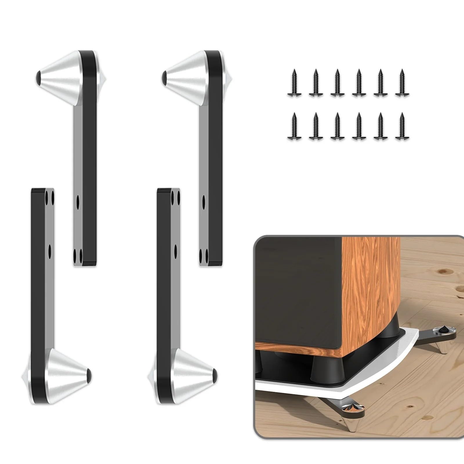 Inox SpeakerSpike Piede del supporto for altoparlante