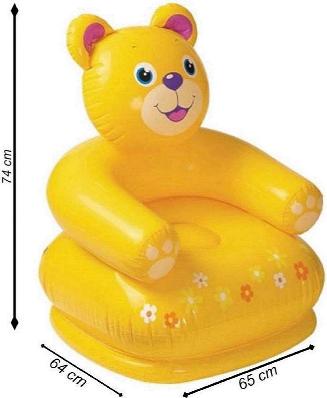 ANG Inflatable Happy Animal Chair for Kids (Yellow) 1