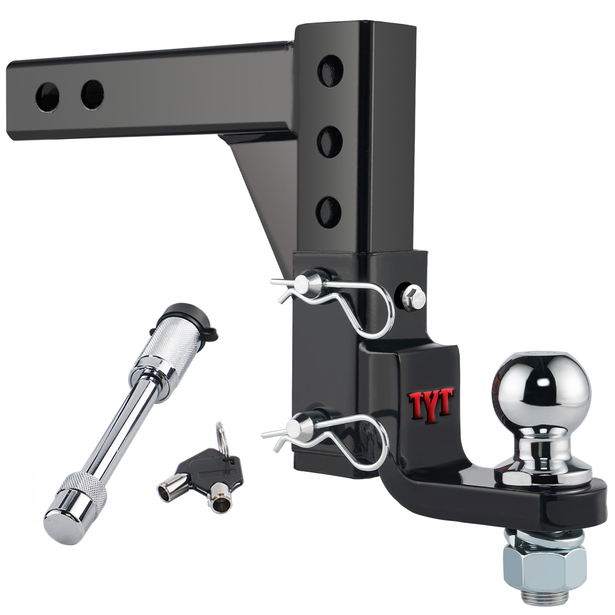 TYT Adjustable Trailer Hitch Ball Mount, 2