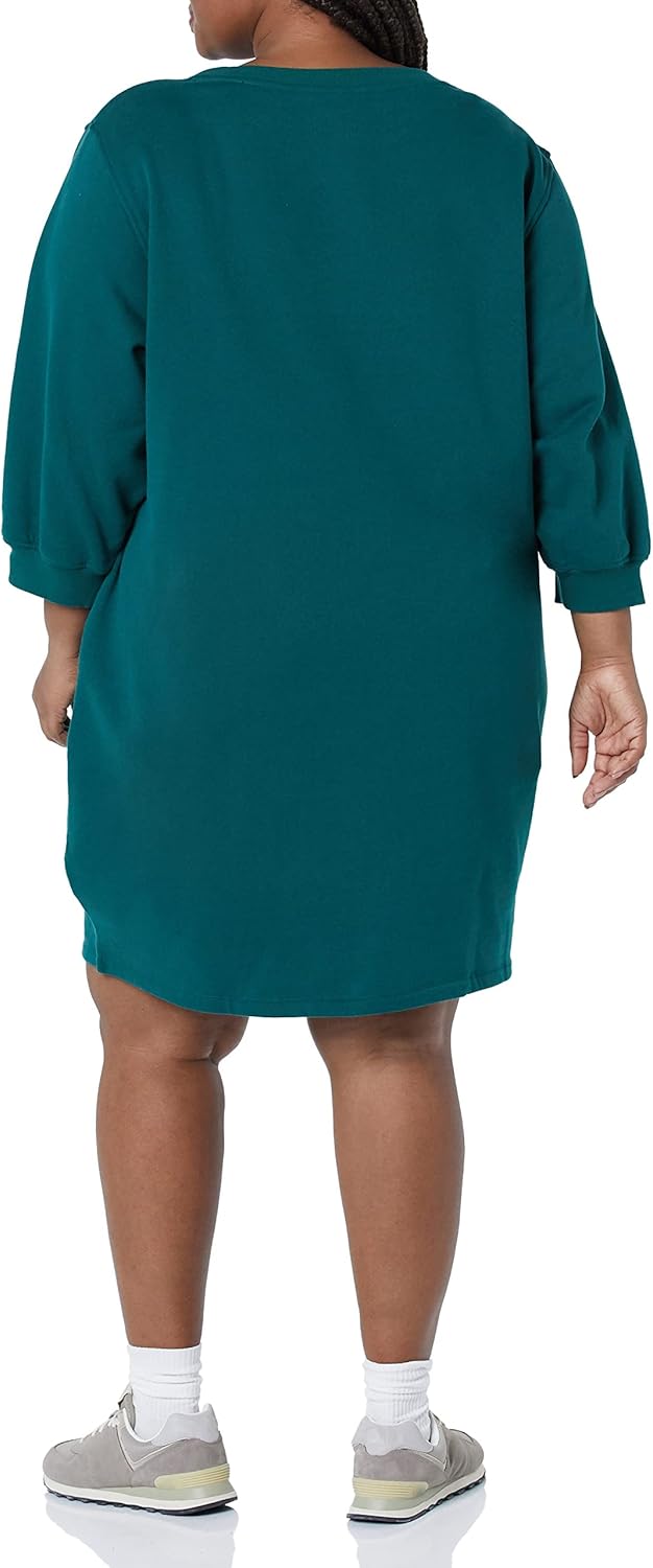 Amazon Essentials womens Fleece Blouson Sleeve Boatneck Sweatshirt Dress (Available in Plus Size) - Image 5