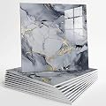 10pcs Peel and Stick Tile Shower Waterproof Marble Tiles Wall Panels, 11.8"x11.8" Self-Adhesive Backsplash Tile, PVC Wall Panels Shower Tiles for Home Bathroom, Kitchen, Living Room Blue