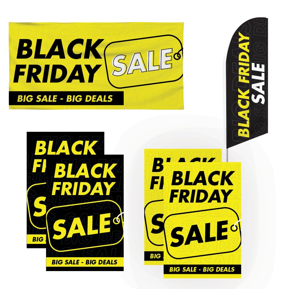 VSE 'Black Friday' Sale Sign Kits | Choose Design/Color. (Kit 2)