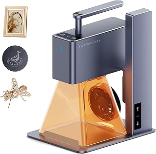 LaserPecker 2 (Basic) Laser Engraver Cutter, 60W Galvo Laser Handheld Engraver High Precision 0.05mm Compressed Spot, 36000mm/min High Speed Portable Engraving Machine for Wood Kraft Paper Leather