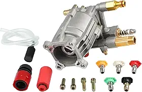 Bomba de lavadora de pressão horizontal de eixo de 3/10.2 cm 2400-2750 PSI 2,2-2,4 GPM sem manutenção para motores Karcher para Honda