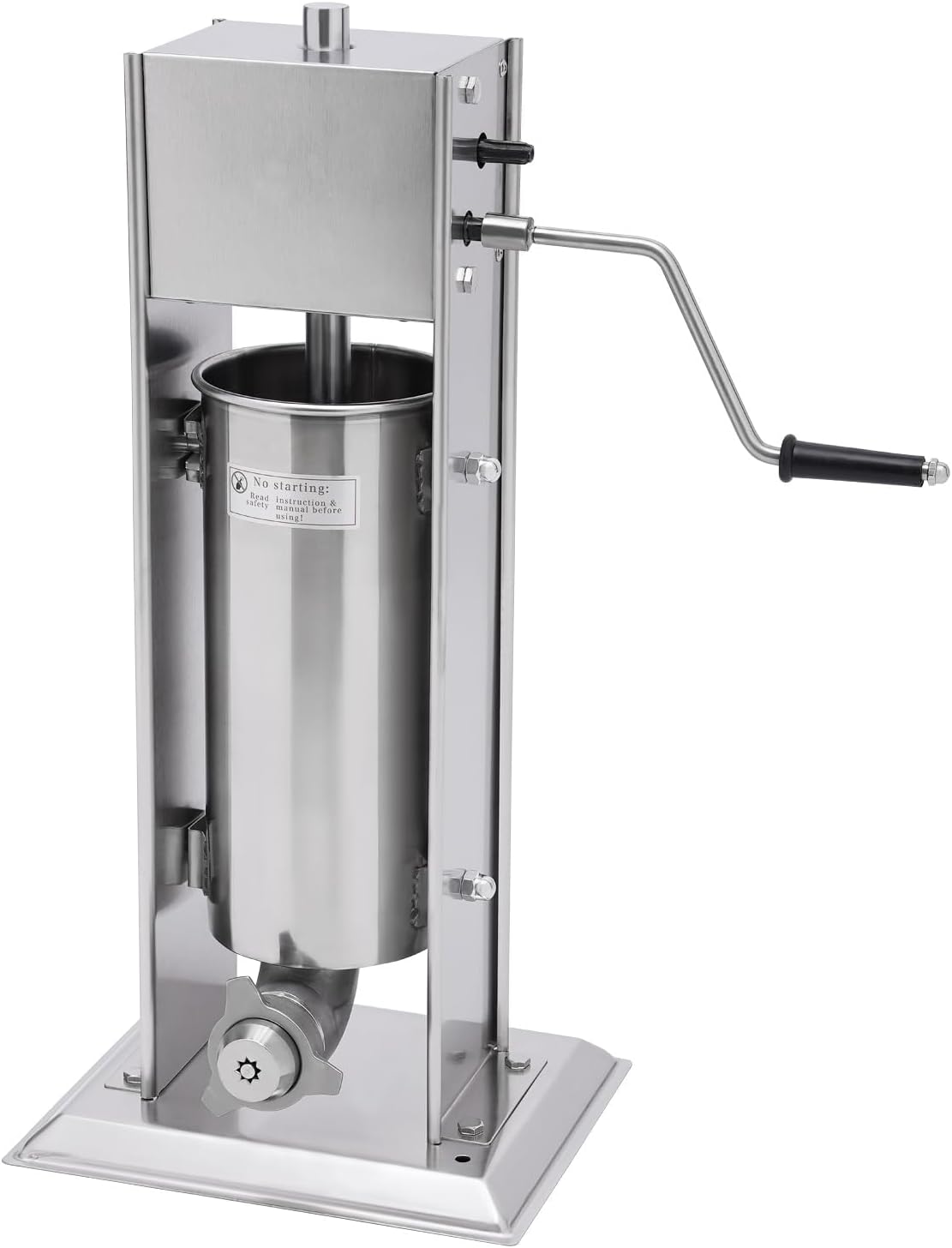 Manual Churros Maker Machine, 5L Commercial Churro Machine with 6 Nozzles – Hand Crank Stainless Steel Churro Maker, Dual Speed System for Home Restaurants Bakeries