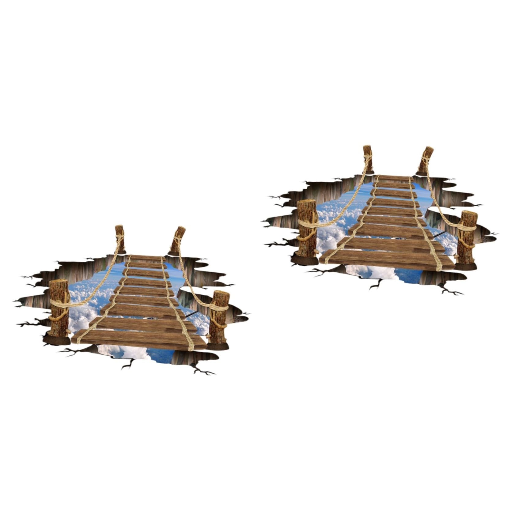 Alfombrilla de PVC antideslizante con diseño de madera para salón, pack de 2 unidades