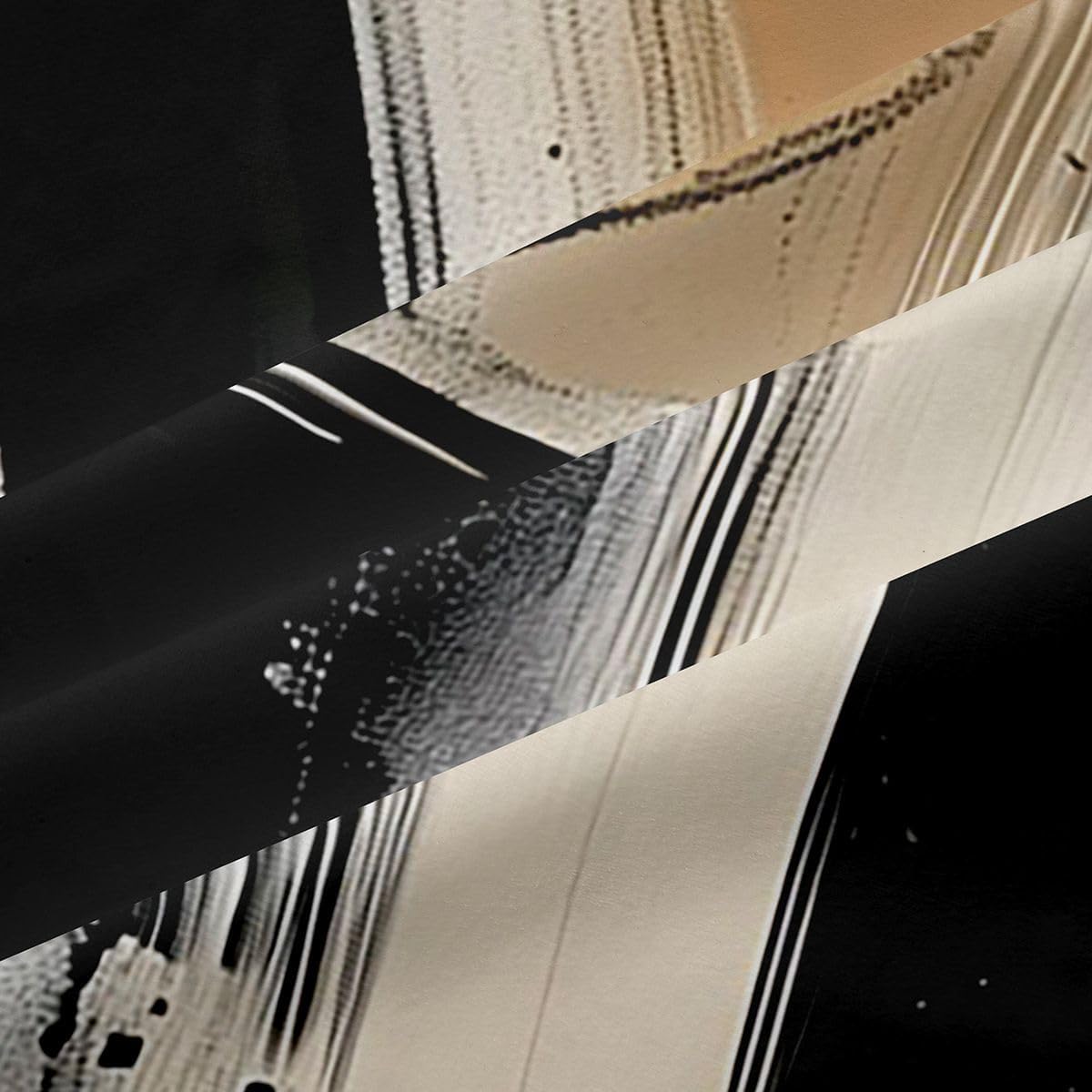 Feelyou Graffiti Blackout Curtains Brushstroke Art Darkening Drapes for Bedroom Living Room Decor Geometric Thermal Insulated Shades Window Treatments, 2 Panels 38 x 54 Inch